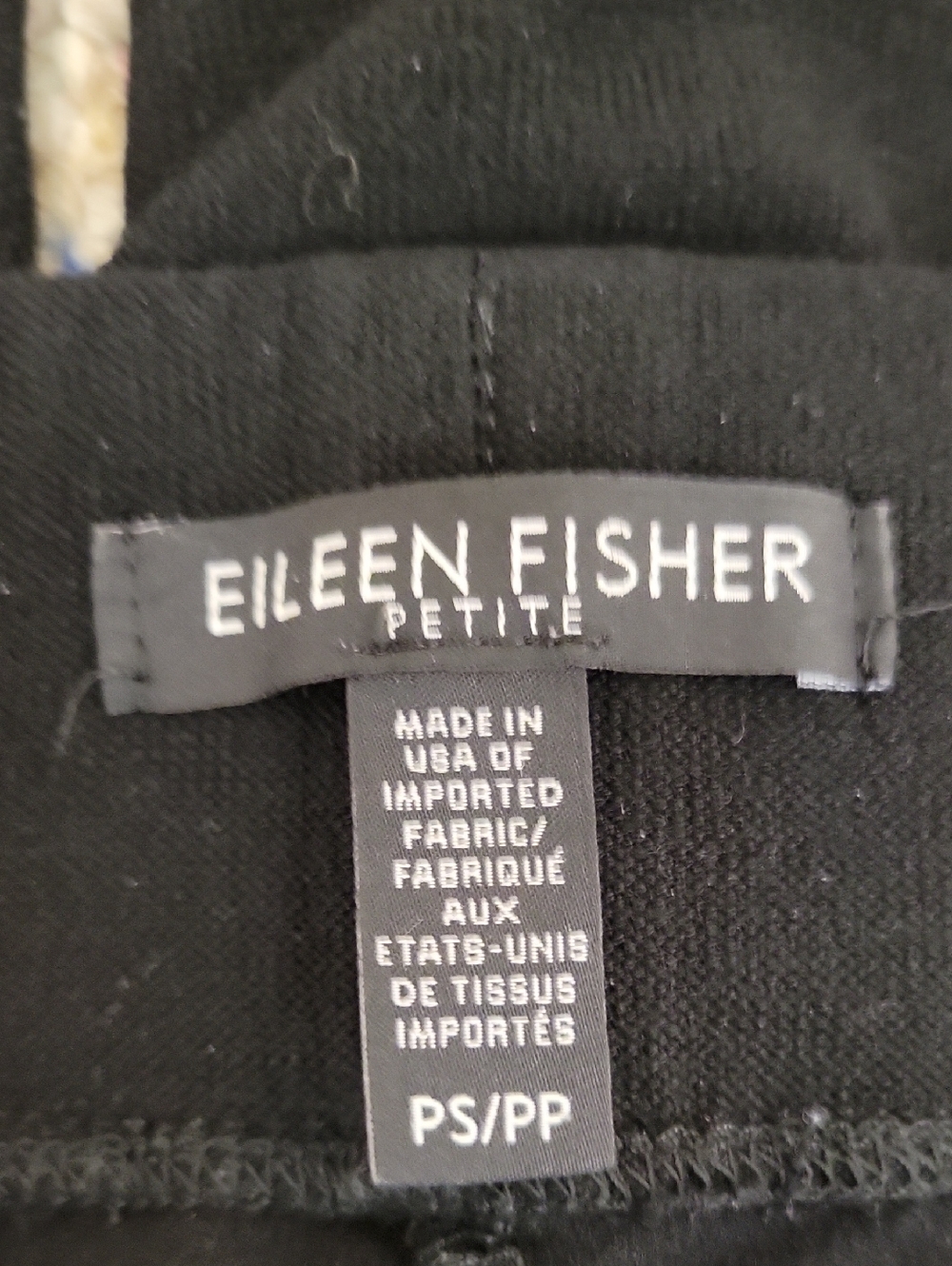 Eileen Fisher Black Travel Pants Sz Petite Small. Quiet Luxury Coastal Grandma - Picture 3 of 4